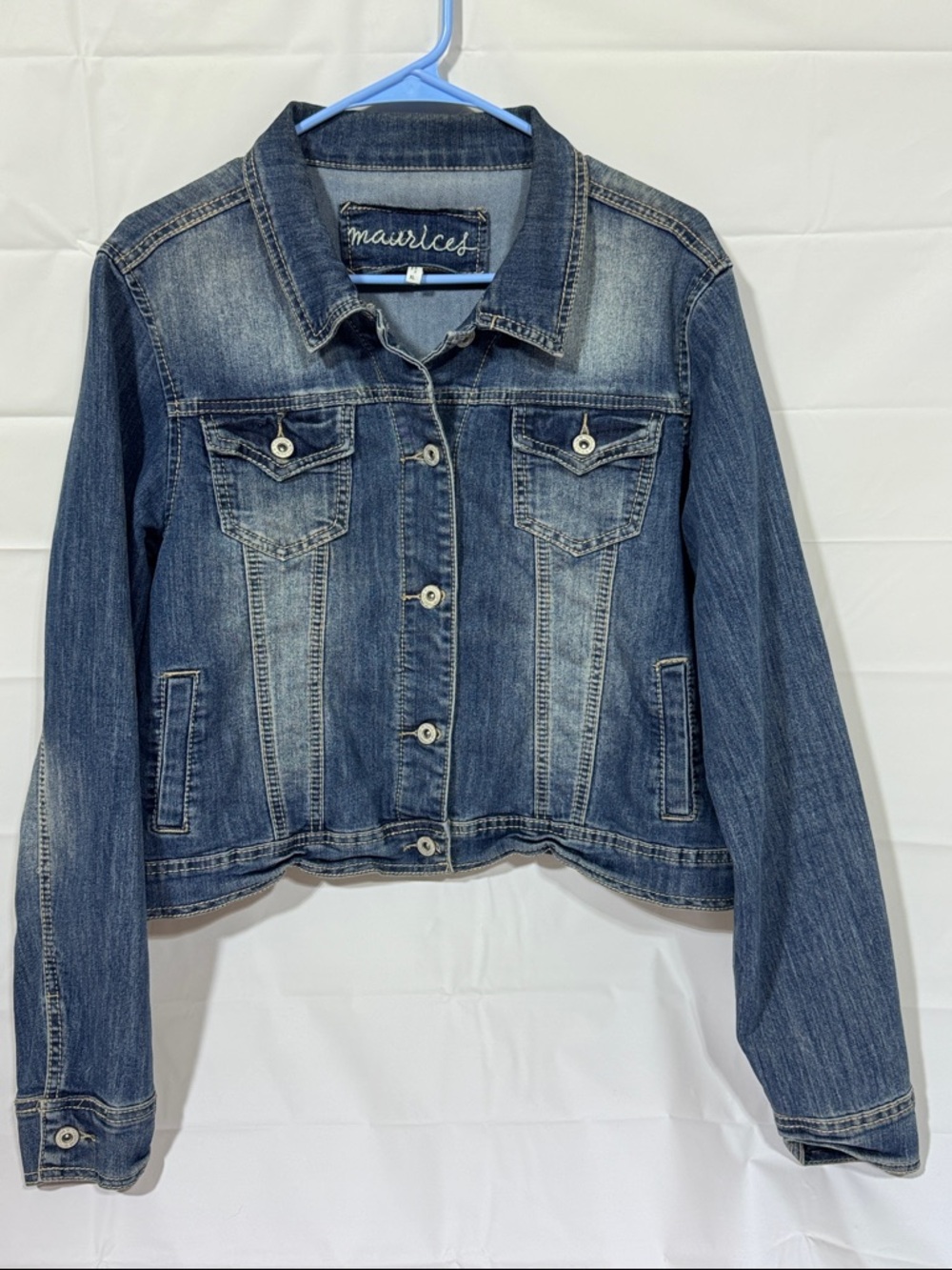 Maurices Women's Faded Blue Denim Jacket